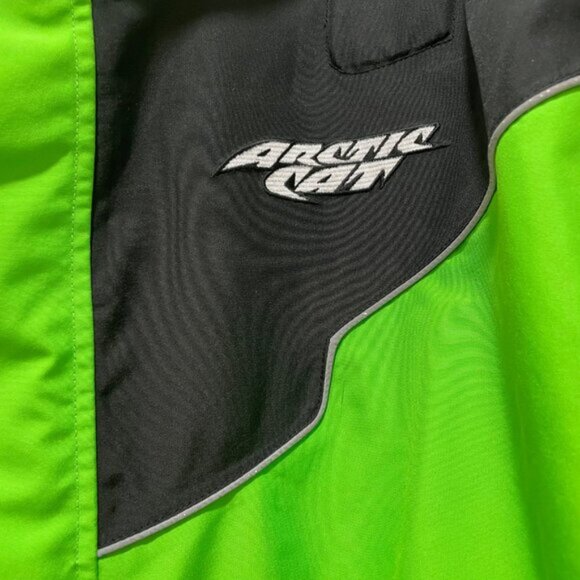 Men's Arctic Cat Mountain Gore Tex Snowmobiling Jacket Green Black 2XLT - Picture 2 of 14